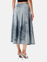 Diesel De-Annet blue denim midi skirt - | Spazio Pritelli
