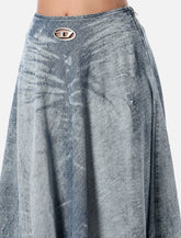Diesel De-Annet blue denim midi skirt - | Spazio Pritelli