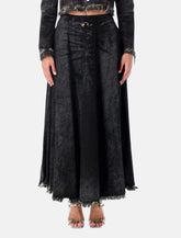 Diesel Runway black denim maxi skirt - | Spazio Pritelli