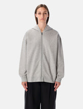 Ganni Grey Oversized Teddy Zip Hoodie - | Spazio Pritelli