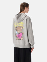 Ganni Grey Oversized Teddy Zip Hoodie - | Spazio Pritelli
