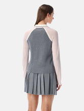 Casablanca merino lurex long-sleeve tennis polo - | Spazio Pritelli