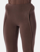 Ottolinger Sculpted Hip brown organic cotton leggings - | Spazio Pritelli