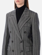 Cappotto doppiopetto oversize in lana chevron di Ferragamo -  | Spazio Pritelli