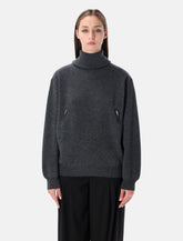 Pullover a collo alto Back-to-Front in lana antracite di Balenciaga -  | Spazio Pritelli