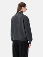 Pullover a collo alto Back-to-Front in lana antracite di Balenciaga -  | Spazio Pritelli