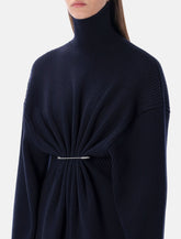 Balenciaga navy draped knit Pinched mini dress -  | Spazio Pritelli