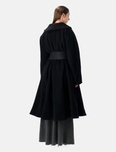 Cappotto nero in lana avvolgente Balenciaga -  | Spazio Pritelli