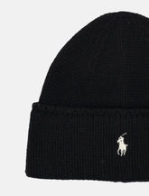 Polo Ralph Lauren wool knit beanie with embroidered logo - | Spazio Pritelli