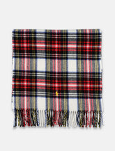 Polo Ralph Lauren recycled wool tartan scarf with logo - | Spazio Pritelli