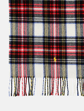 Polo Ralph Lauren recycled wool tartan scarf with logo - | Spazio Pritelli