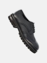 Ferragamo leather Derby with Broguing - | Spazio Pritelli