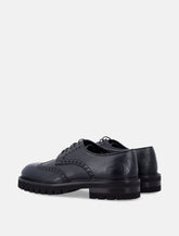 Ferragamo leather Derby with Broguing - | Spazio Pritelli