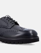 Ferragamo leather Derby with Broguing - | Spazio Pritelli
