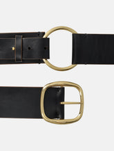 Cintura in pelle Anita con anello dorato Chloé - | Spazio Pritelli