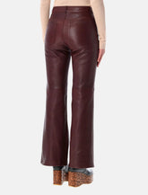 Chloé flared textured lambskin leather trousers - | Spazio Pritelli
