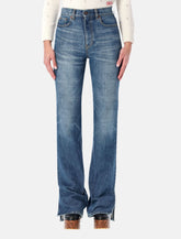 Jeans dritti in denim indaco di cotone biologico di Chloé - | Spazio Pritelli