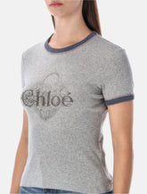 Chloé grey chiné jersey baby-fit t-shirt -  | Spazio Pritelli