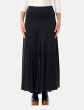 Chloé black silk satin maxi skirt - | Spazio Pritelli