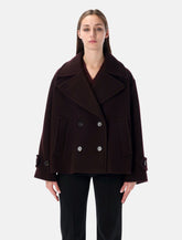 Cappotto corto doppiopetto in lana bordeaux di Chloé -  | Spazio Pritelli