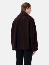 Cappotto corto doppiopetto in lana bordeaux di Chloé -  | Spazio Pritelli