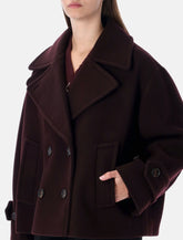 Cappotto corto doppiopetto in lana bordeaux di Chloé -  | Spazio Pritelli