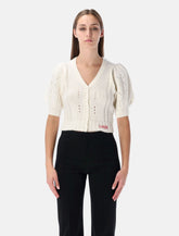 Cardigan in lana e cashmere con maniche a sbuffo di Chloé -  | Spazio Pritelli