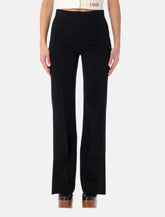 Chloé black herringbone cotton tailored trousers - | Spazio Pritelli