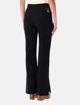 Chloé black herringbone cotton tailored trousers - | Spazio Pritelli