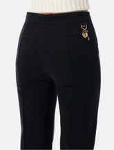 Chloé black herringbone cotton tailored trousers - | Spazio Pritelli