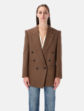 Chloé double-breasted houndstooth wool blazer -  | Spazio Pritelli