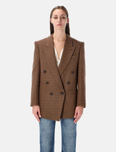 Chloé double-breasted houndstooth wool blazer - | Spazio Pritelli
