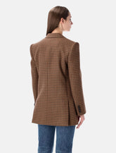 Chloé double-breasted houndstooth wool blazer - | Spazio Pritelli