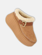 Chloé Nama suede wedge mules with Paddington buckle - | Spazio Pritelli