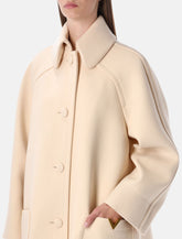 Valentino Garavani wool drap peacoat with V Gold detail - | Spazio Pritelli