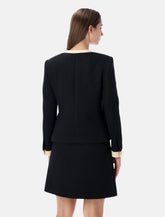 Valentino Garavani short wool tweed jacket with bows - | Spazio Pritelli