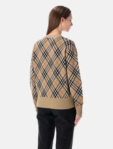 Burberry London Wool Blend Check Sweater - | Spazio Pritelli