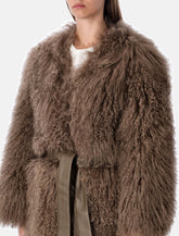 Mongolian Shearling Maxi Coat Sword - | Spazio Pritelli