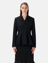 Giacca sartoriale in lana nera con peplo -  | Spazio Pritelli