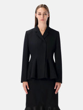 Fendi black wool tailored peplum jacket - | Spazio Pritelli