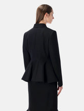Fendi black wool tailored peplum jacket - | Spazio Pritelli