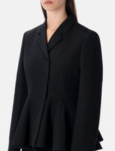 Fendi black wool tailored peplum jacket - | Spazio Pritelli