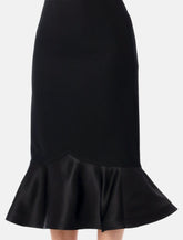 Gonna midi in lana nera Grain de Poudre di Fendi - | Spazio Pritelli