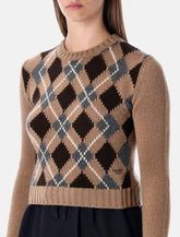 Prada Cashmere Sweater with Argyle Pattern - | Spazio Pritelli