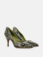 Miu Miu python-print Ayers leather pumps - | Spazio Pritelli
