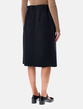 Prada Gonna Midi in Lana Chevron con Fiocco -  | Spazio Pritelli