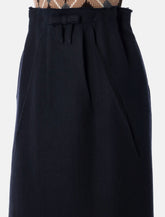 Prada Gonna Midi in Lana Chevron con Fiocco -  | Spazio Pritelli