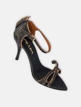 Prada Leather Bow Sandals With Pointed Toe -  | Spazio Pritelli
