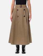 Burberry London gabardine trench midi skirt - | Spazio Pritelli