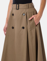 Burberry London gabardine trench midi skirt - | Spazio Pritelli